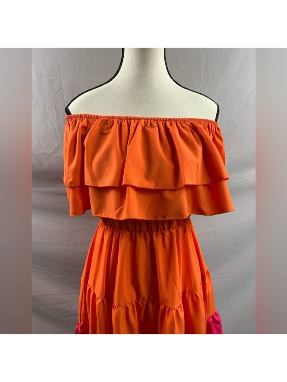 Off Shoulder Ruffle Dress - Picture 8 of 9